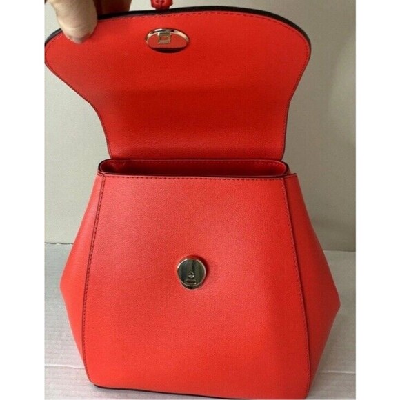 New Kate Spade Adel Medium Flap Backpack Leather Geranium - Picture 7 of 7